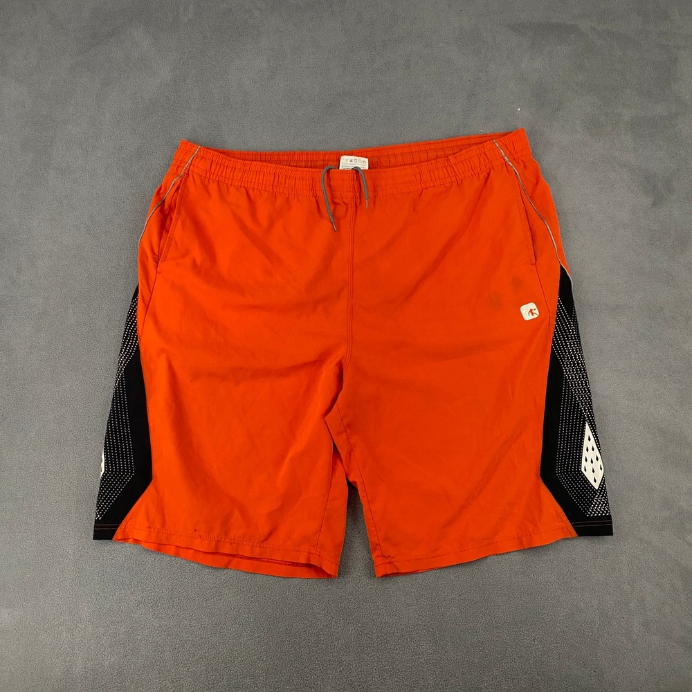 AND1 Mens Basketball Shorts Orange Black Graphic‎ Athletic Gym Shorts 2XL